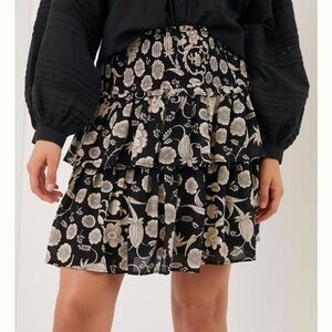 Anthropologie Myla tiered mini skirt